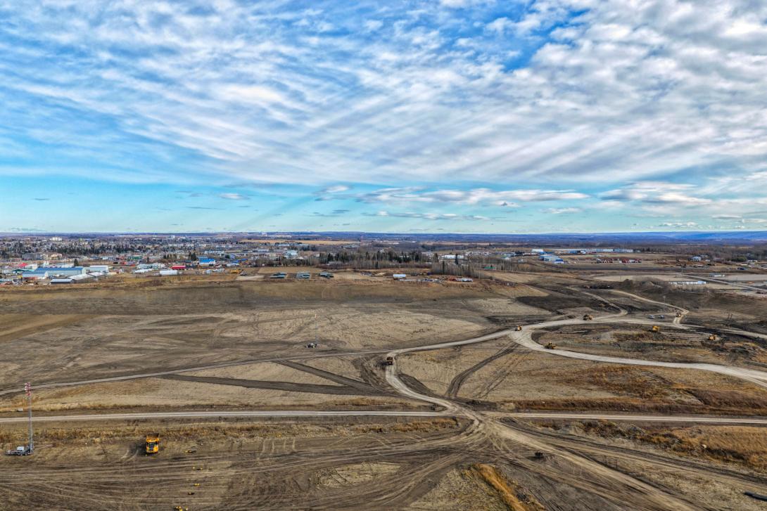 Now under reclamation, this is the east side of the 85th  Avenue Industrial Lands. | October 2025