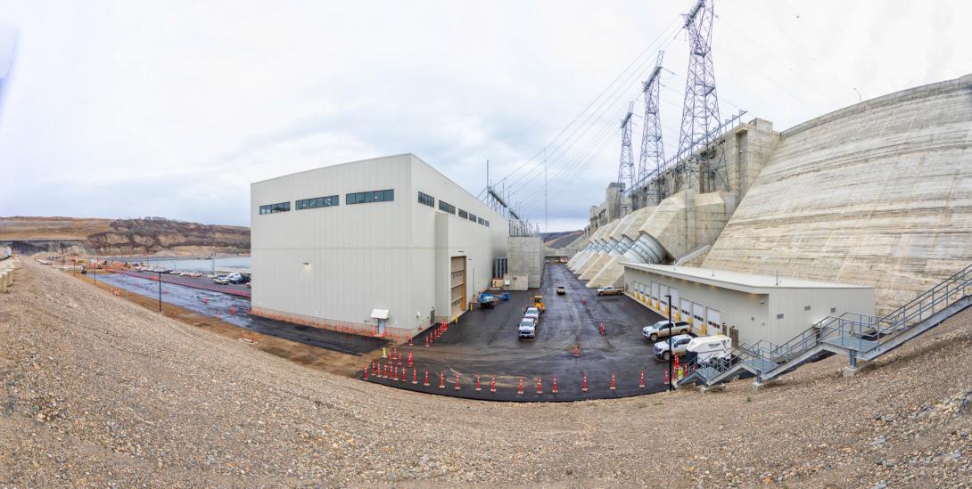 Powerhouse access roads and the transformer yard are now paved. | October 2025