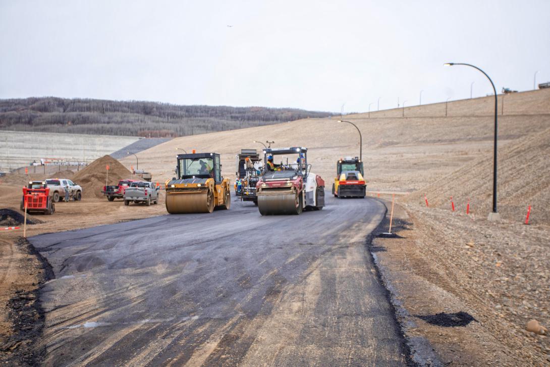 Paving the powerhouse access road. | October 2025