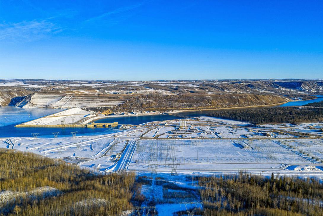 Site C viewed from the 500kV transmission right-of-way, overlooking the substation, and generating station. | January 2026
